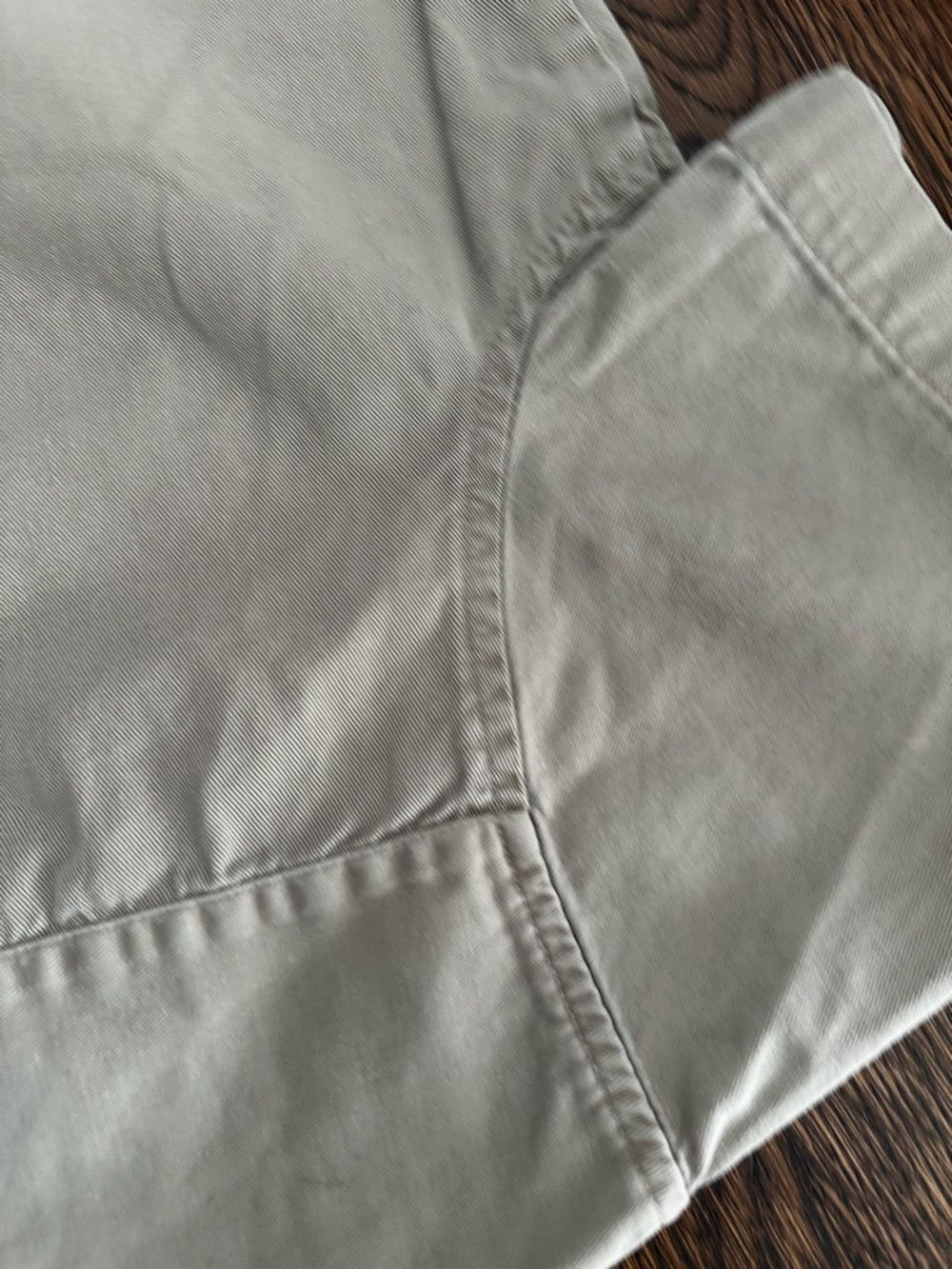 Basic Editions Light Khaki Cotton Short-Sleeve Button-Up Shirt Women's L - Picture 13 of 13